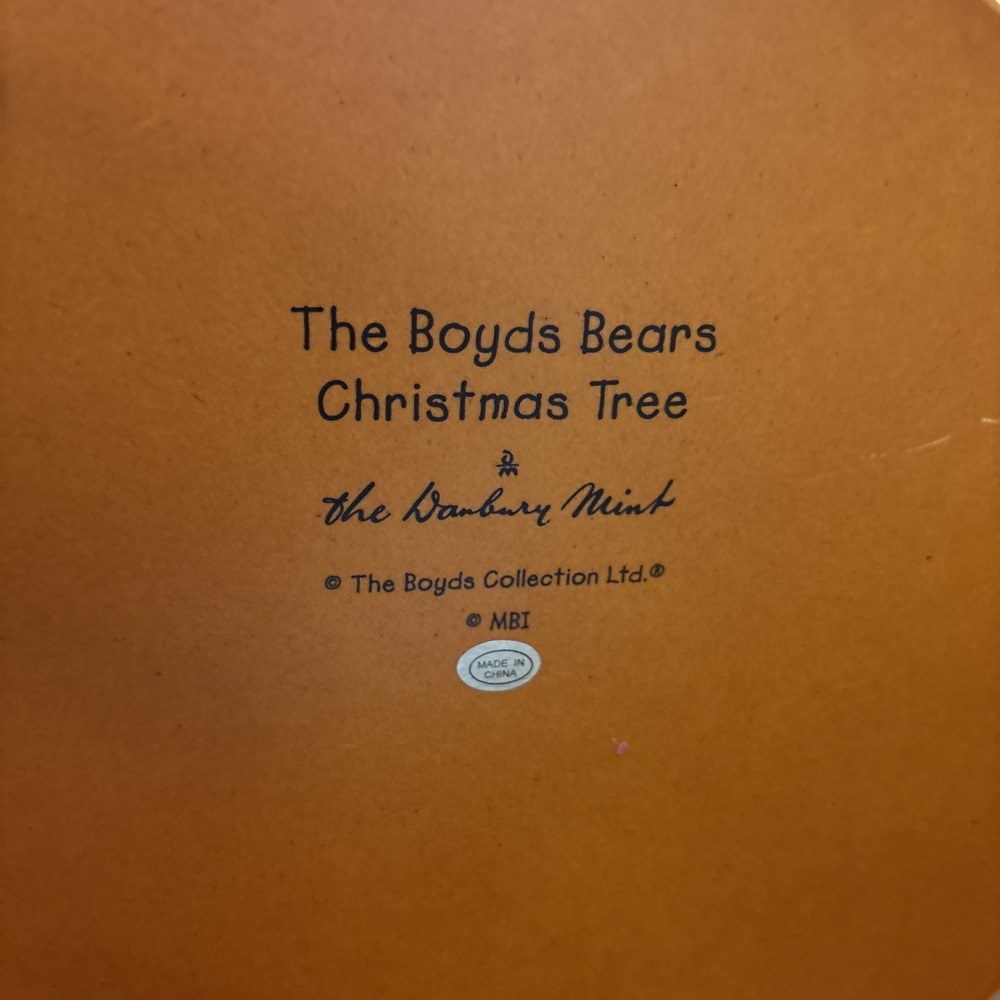 Danbury Mint Boyds Bears Christmas Tree Lighted  13" Teddy Bear‎ Tree Excellent - Picture 10 of 10